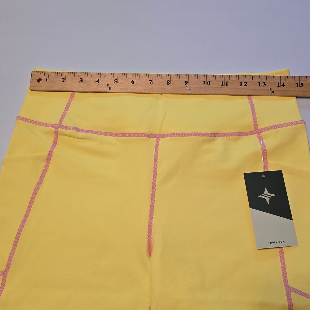 Tuckernuck Tnuck Sport Bike Shorts Womens Size Large Yellow Athletic NWT - Picture 8 of 11